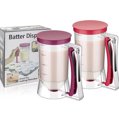Batter Separator Cupcakes Pancakes Cookie Cake Waffles Batter Flour Paste Dispenser Cream Measuring Cup Kitchen Baking Tools
